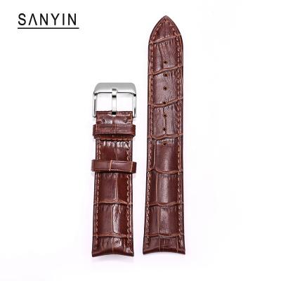 China Fashion. Sport Designer Italian Genuine Leather Luxury Simple Watch Band Replacement For Mechanical Watch Strap for sale