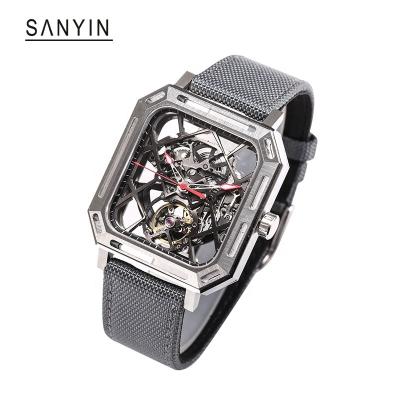 China Power Reserve 2022 Skeleton Men Mechanical Watch 5atm Waterproof Automatic Wristwatches With Japan Movement for sale