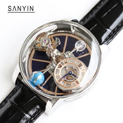 China SANYIN 2022 OEM Business Customization Men's Luxury Waterproof Cavity Steering Wheel Japanese Movement Quartz Watches for sale