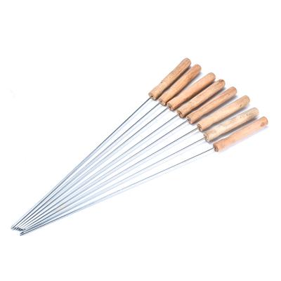 China Hot-Wholesale Easily Cleaned Long Square BBQ Spits BBQ Metal Grill Skewer High Performance Roasting Sticks for sale