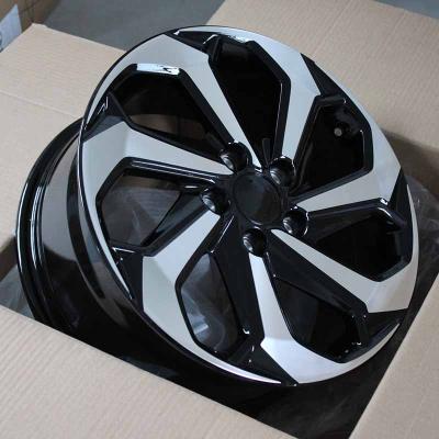 China F2470743 ALLOY F2470743 17 Inch 7.5J ET55 5*114.3 64.1 Black Machine Face For Auto Car Rims Alloy Wheels Good Quality For 3 Years Warranty for sale