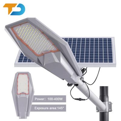 China LANDSCAPE TecDeft Hot-sale NEW Waterproof Solar LED Streetlight with light induction and remote 300W super bright courtyard for sale