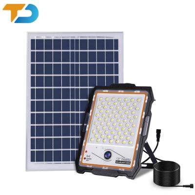 China Sports Stadiums Tecdeft Outdoor garden led street lamp 2 way audio 1080P 100W 200W 300W 400W cctv solar flood light with camera for sale