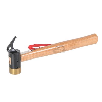 China Ultra-light Multifunctional Outdoor Wood Handle Tool Multi-Function Outdoor Wooden Handle Pick Hammer Pick Hammer Equipment Supplies Portable Rising Camping Copper Wood for sale