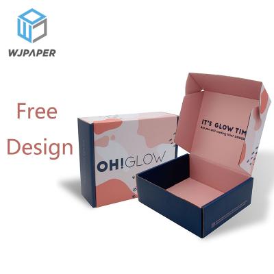 China Eco Friendly Recycled Materials Logo Printed Black Mailer Box Custom Durable Apparel Gift Shoes Packaging 9x6x4 Cardboard Paper Shipping Box for sale