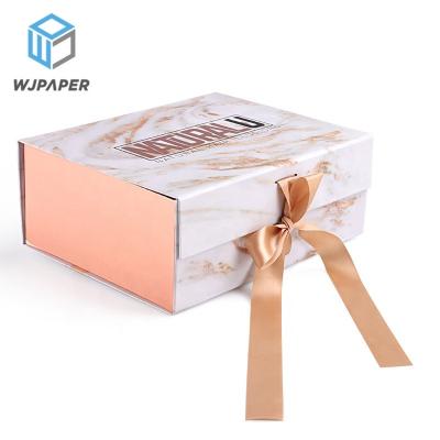 China Disposable Logo Printing Folding Paper Box Custom Packing Gifts Foldable Flat Shipping Cardboard Customized Luxury Folding Box for sale