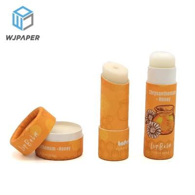 China Eco Friendly Custom Type Recyclable Cardboard Container Lipstick Lip Balm Skin Care Twist Up Cosmetic Paper Tubes for sale