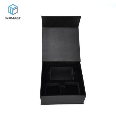 China Customized Logo Luxury Design Golden Foil Disposable Cosmetic Packaging Paper Gift Magnetic Box With EVA Liner for sale