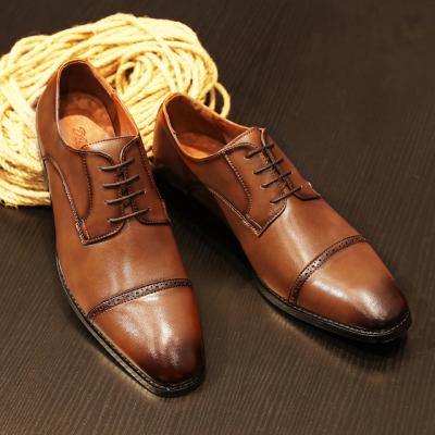 China Custom Wholesale Genuine Leather Men's Breathable Sneakers Low Top Oxfords Business Formal Up Latest Casual Dress Shoes Man for sale