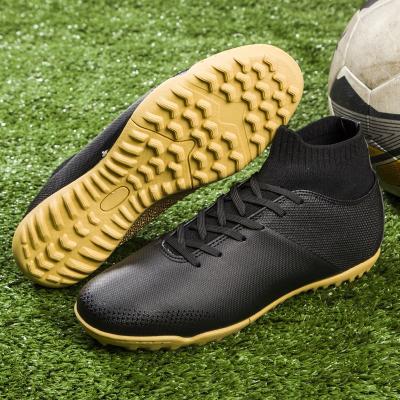 China Futsal Shoes 2019 Wholesale Indoor Turf Sports Sneaker Chuteiras Adult Training High With Ankle Futsal Mens Soccer Cleats Football Boots Shoes for sale