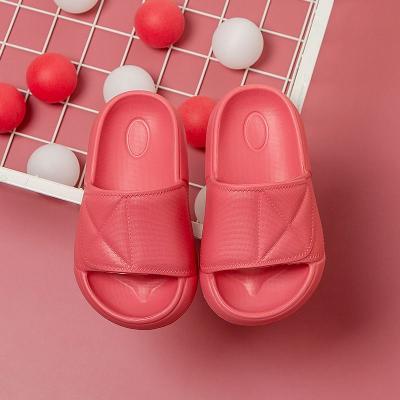 China Other 2021 Kids Custom Logo Foam Slides Beach Sandals Boys Girls Character Soft-soled Bathroom Eva Kids Yeezy Slippers for sale