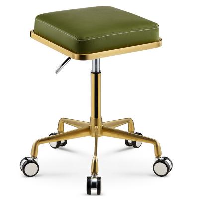 China Super Comfortable Hair Salon Furniture Five Wheels Saddle Salon Cutting Stool Chair Hair Salon Master Rolling Chair For Sale Cheap for sale