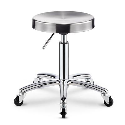 China Modern Stainless Steel Hydraulic Pump Waiting To Turn Height Adjustable Barber Salon Chair Elegant Bar Stool Bar Stool for sale