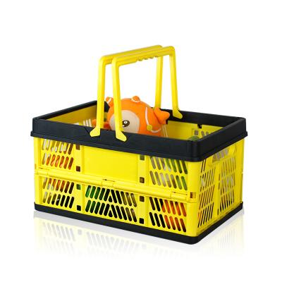 China Sustainable Wholesale Supermarkets Food Baskets Stackable Child Toys Plastic Basket Storage for sale