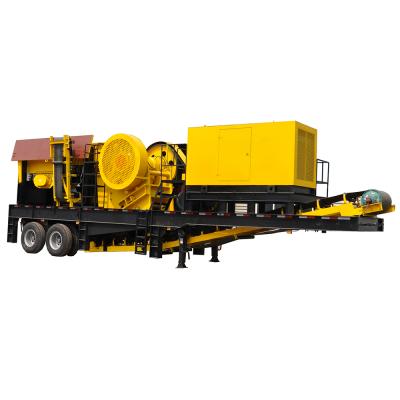 China Latest Rock Stone Crusher Plant Technology Gemstone Mining Equipment Mobile Crushing Screening Plant Barite Gravel Mobile Crushing Plant for sale