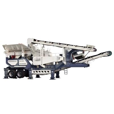 China Crushing and Screening Stone Crusher Mobile Crusher Mounted on Plant Crawler Jaw Rails for sale