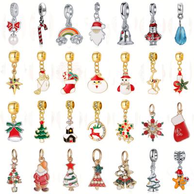 China TRENDY Christmas Diy bead charms Peace Kit Pendant Alloy Christmas Charms bead charm bracelet necklace with bead set for sale