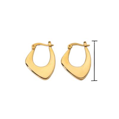 China Latest FASHIONABLE High Quality 18K Gold Plated Stainless Steel Solid Geometry Jewelry Accessories Earrings for sale