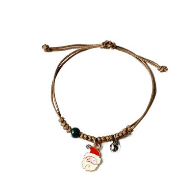 China Christmas new fast delivery popular bracelet European and American female rope bracelet children Santa Snowman Candy Hand Jewelry for sale