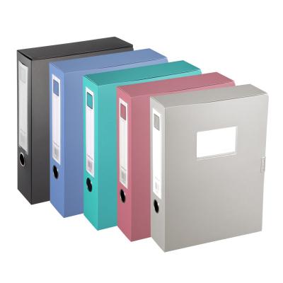 China Eco - Friendly Top Sell Paper And Pvc Lever Arch A4 Size Paper File Archive Box for sale