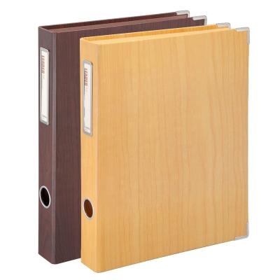 China Eco-friendly Natural Wooden Elegance A4 2D Comix Paper File Folder Ring Binder for sale