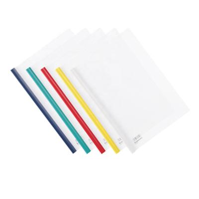 China High Quality Wholesale Stationery Spine A4 PP Transparent Colorful Plastic Slide Bar Report Cover for sale