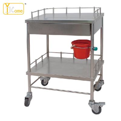 China High Quality Metal Frame YK-K009 Stainless Steel Medicine-change Trolley For Treatment for sale