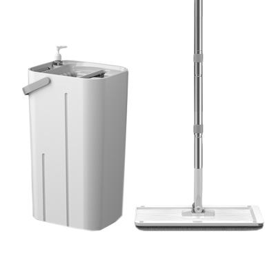 China BNcompany BN1911 Sustainable Hand Free Home Use Self-Washed Microfiber Floor Easy Magic Flat Squeeze Cleaner Squeegee Mop With Mop Bucket en venta