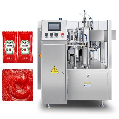 China Food Automatic Liquid Sachet Filling Machine Cheese Honey Milk Sauce Packing Machine Ketchup Bagging for sale