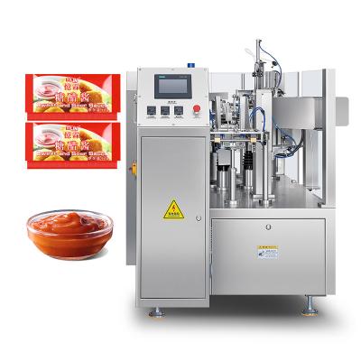 China Food Full Aitomatic Rotary Liquid Sachet Filling Machine Juice Honey Milk Tomato Sauce Liquid Premade Bag Packing Machine for sale