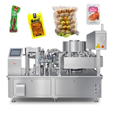 China Food Hot Selling Fully Automatic Hot Pot Frozen Food Beef Ball Meat Jerky Premade Bag Vacuum Packing Machine for sale