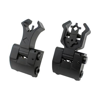 China Aluminum Alloy NcDe Picatinny Flip Up Mechanical Sight Tactical AR15 Flip Up Sights Front Rear Iron Sights for sale