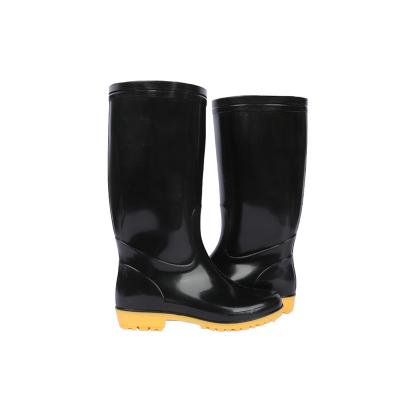 China Ce Durable Sweat-absorbent Toe Boys Rain Boots Black Steel 2022 New Design Manufacturers for sale