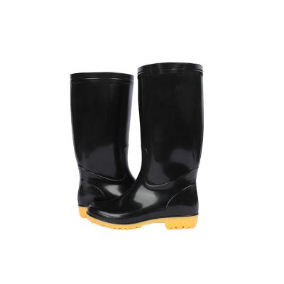 China Fashion Low Price Rainy Days Adult PVC Material Sweat-absorbent Black Rain Boots Great For Outdoor for sale