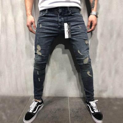 China Z0928 Hippie Viable Fashion Skinny Solid Denim Z0928 High Quality Mid Waist Elastic Male Pencil Pants Stretches Jeans For Men for sale