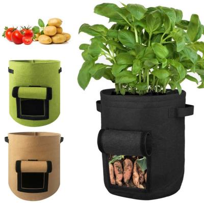 China Eco-Friendly Felt Grow Pot Eco-Friendly Potato Planter Felt Grow Bags 5 Gallon 7 Gallon Potato Growing Bags for sale