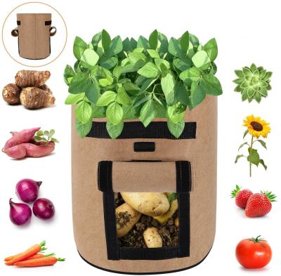 China Plant fiber garden grow bags polyester fabric potato grow bags small size grow bags for sale