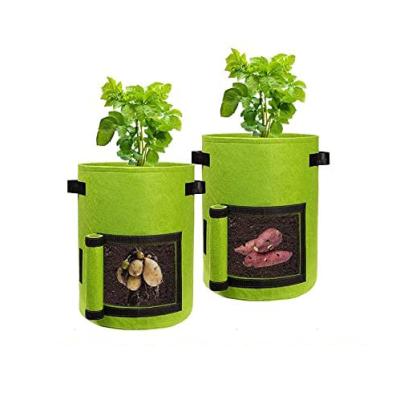 China New Design Eco - Friendly Felt Potato Growing Bags Vegetable Grow Bags With Window for sale