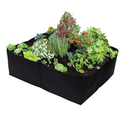 China Hot Selling Eco-Friendly Customize Large Square Aeration Cloth Felt Pot Planting Growing Bag for sale