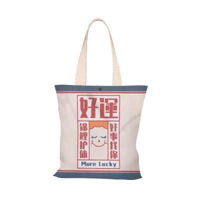 China 100% Eco-Friendly Bulk Green Goods Recycled Premium Canvas Tote Bags With Interior Pockets for sale