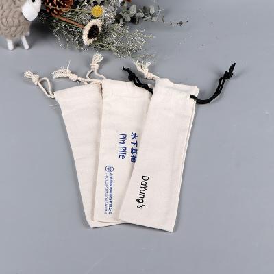 China 100% Cotton Eco-Friendly Custom Casual Eco Friendly Durable Bag Small Drawstring Logo Bags for sale