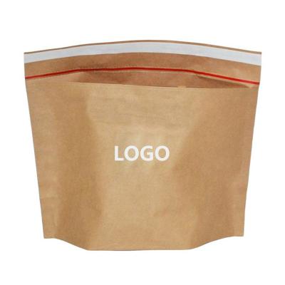 China Custom Printed Biodegradable Design Apparel Messenger Package Mail Kraft Paper Envelope Expandable Biodegradable Mailing Bag for sale