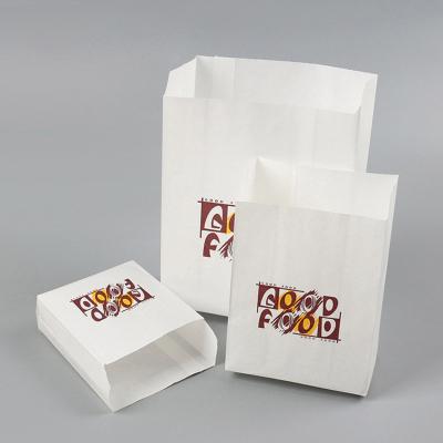 China Recyclable customized bread fries and chip bags greseproof kraft paper bag for sale