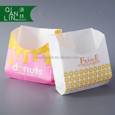 China Disposable High Quality Customized Oilproof Paper Bag For Fast Food Packaging for sale