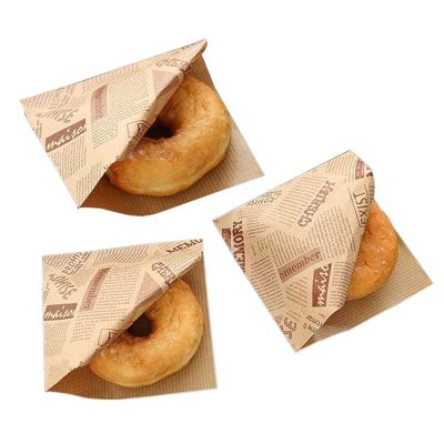 China Recyclable Natural Creative Brown Cookie Pastry Custom Food Packaging Paper Bags Wrapping Paper For Cookies for sale