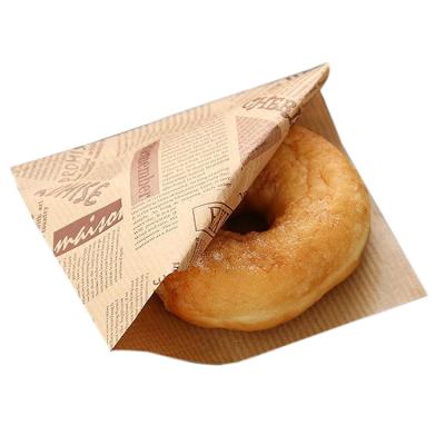 China Recyclable High Quality Custom Size Logo Print Greaseproof Fast Food Custom Paper Bag for sale