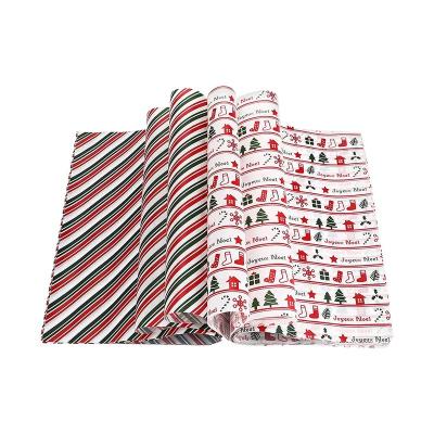 China Greaseproof Christmas Wax Paper Covers Cera Papel Food Basket Liners Christmas Grease Wrapping Tissue Paper For Kitchen Handmade Food for sale