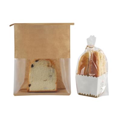 China High Grade Recyclable Wholesale Stand Up Pouch Brown Food Bread Kraft Paper Bag With Window for sale