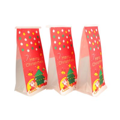 China Hot Sale Recyclable Tin Tie Christmas Food Grade Recyclable Bread Candy Packaging Paper Bags For Food Caterer for sale