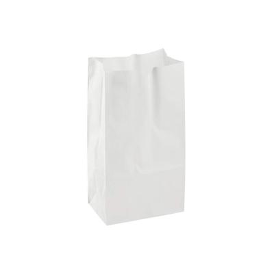 China Food Grade Recyclable Hot Sale Bread Packaging White Kraft Paper Bag With Square Bottom for sale